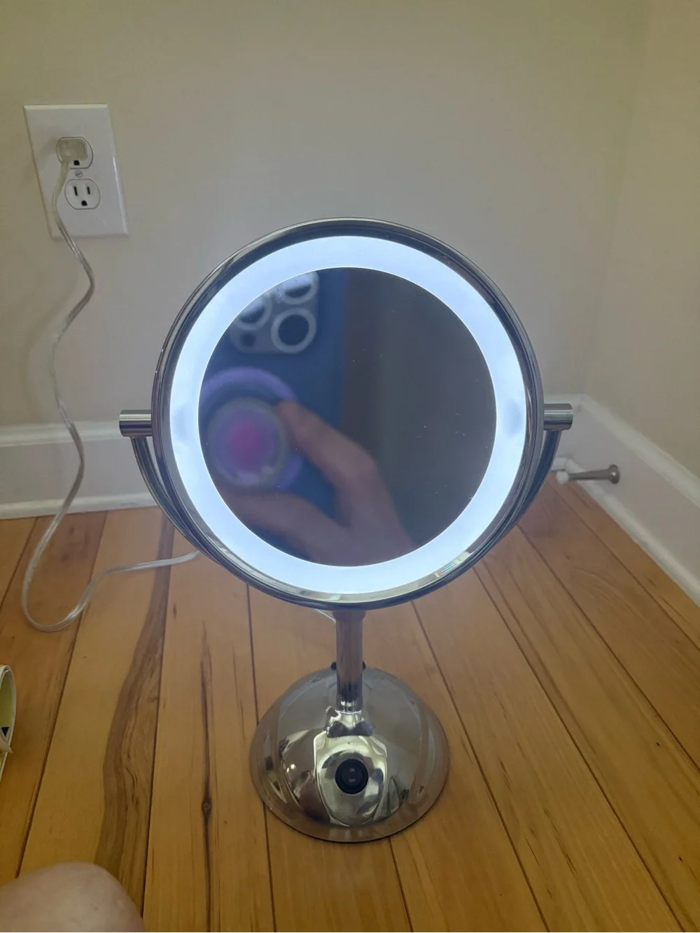 Conair Lighted Double-Sided Vanity Mirror in Chrome Finish